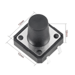 12x12x12mm Tactile Push Button Switch (Pack of 10Pcs)