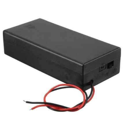 18650 Cell Holder Storage Box with cover and on/off Switch